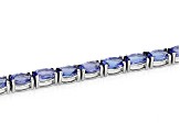 Blue Tanzanite Platinum Bracelet 14.00ctw