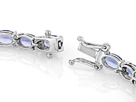 Blue Tanzanite Platinum Bracelet 14.00ctw