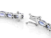 Blue Tanzanite Platinum Bracelet 14.00ctw