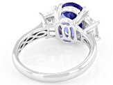 Tanzanite With Prazana® Lab Grown Diamonds E-F VS Platinum Ring 3.50ctw