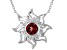 Red Vermelho Garnet (TM)Rhodium Over Silver "January Birthstone"  Necklace