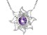 Purple Amethyst Rhodium Over Silver "February Birthstone" Necklace .64ct