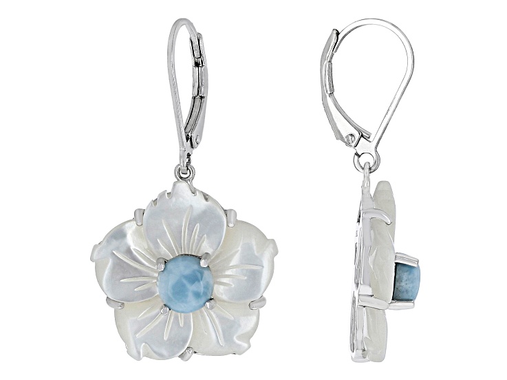 【STONEHENgE】Silver Material Pearl Cubic Flower Earrings Amazon.com: Blooming Flower Drop Cubic Zirconia Big Round