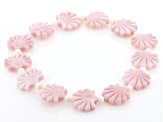 15x15mm Seashell Carved Pink Conch Stretch Bracelet