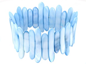 Blue Mother-Of-Pearl Stretch Bracelet