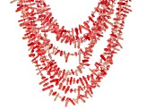 Pink Bamboo Coral 8-Strand Chip Necklace