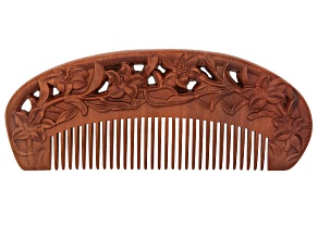 Floral Wooden Comb