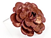 Hand Crafted Porcelain Camellia Flower Silver Tone Brooch