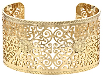 Picture of 14k Gold Over Brass Filigree Cuff Bracelet