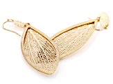 Gold Tone Leaf Design Earrings