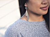 Gold Tone Leaf Design Earrings