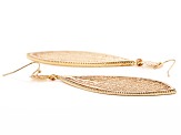 Gold Tone Leaf Design Earrings