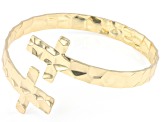 Gold Tone Cross Bracelet