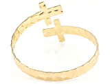 Gold Tone Cross Bracelet
