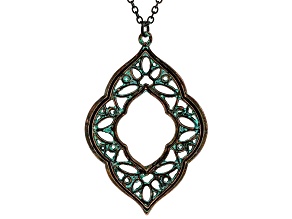 Patina Cut Out Quatrefoil Design Necklace