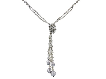 Picture of Gray Bead & Gray Baroque Pearl Simulant Necklace