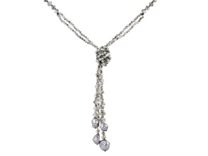 Gray Bead & Gray Baroque Pearl Simulant Necklace