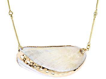 Picture of Shell Gold Tone Link Necklace