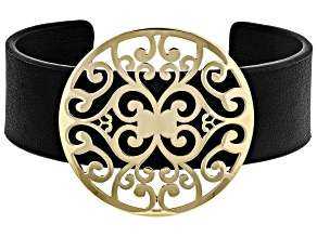 Gold Tone Filigree Cuff Bracelet