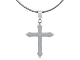 Silver Tone Cross Pendant With 30" Chain