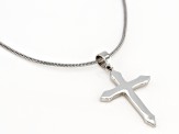 Silver Tone Cross Pendant With 30" Chain