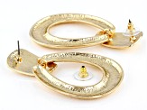 Gold Tone Textured Dangle Earrings