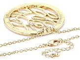 White Crystal Gold Tone "Hey Y'all" Necklace