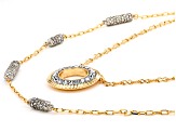 White Crystal, Two Tone Convertible Necklace and Earrings Set