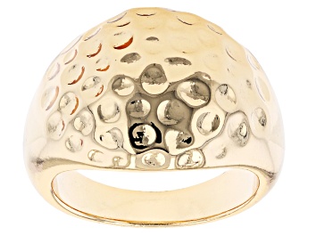Picture of 18k Yellow Gold Over Brass Textured Dome Ring