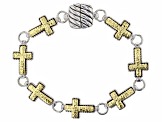 Two-Tone Cross Bracelet