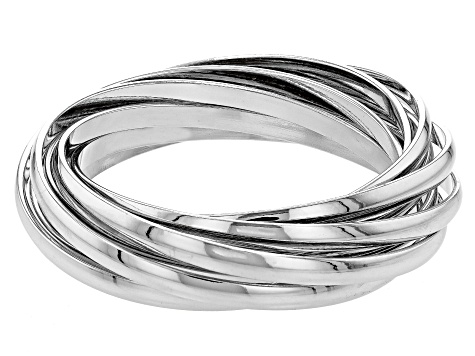 Silver Tone Rolling Bangle Bracelet Set - PDJ202A | JTV.com