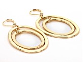 Gold Tone Large Chain Link Necklace and Earring Set