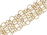 Champagne Color Crystal Gold Tone Bracelet