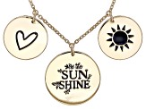 Gold Tone "Be The Sunshine" Necklace