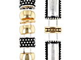 Two-Tone Set of 2 Stretch Bracelets