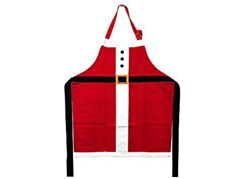 Santa Apron 100% cotton. Machine washable.