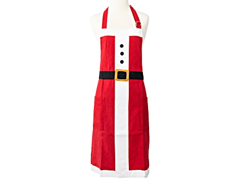 Santa Apron 100% cotton. Machine washable.