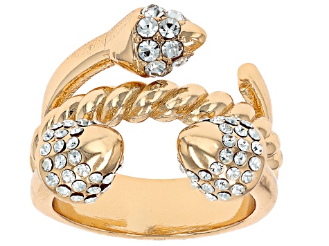 Gold Tone Crystal Ring - PDJ255 | JTV.com