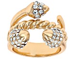 Gold Tone Crystal Ring