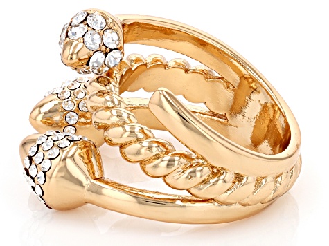 Gold Tone Crystal Ring