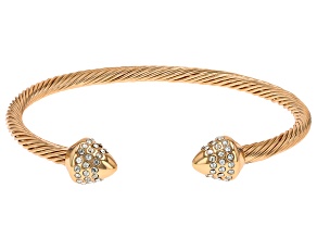 Gold Tone Crystal Cuff Bracelet