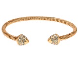 Gold Tone Crystal Cuff Bracelet
