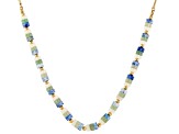 Gold Tone Resin & Bead Necklace