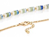 Gold Tone Resin & Bead Necklace