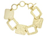 Gold Tone Matte Toggle Bracelet