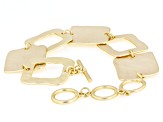 Gold Tone Matte Toggle Bracelet