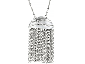 Silver Tone Tassel Necklace