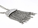 Silver Tone Tassel Necklace