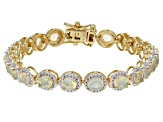 Multicolor Ethiopian Opal 18k Yellow Gold Over Sterling Silver Bracelet 4.05ctw