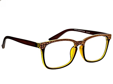 Pre-Owned Crystal, Brown Frame Reading Glasses 2.00 Strength - PPR169B - Vimarsana News
